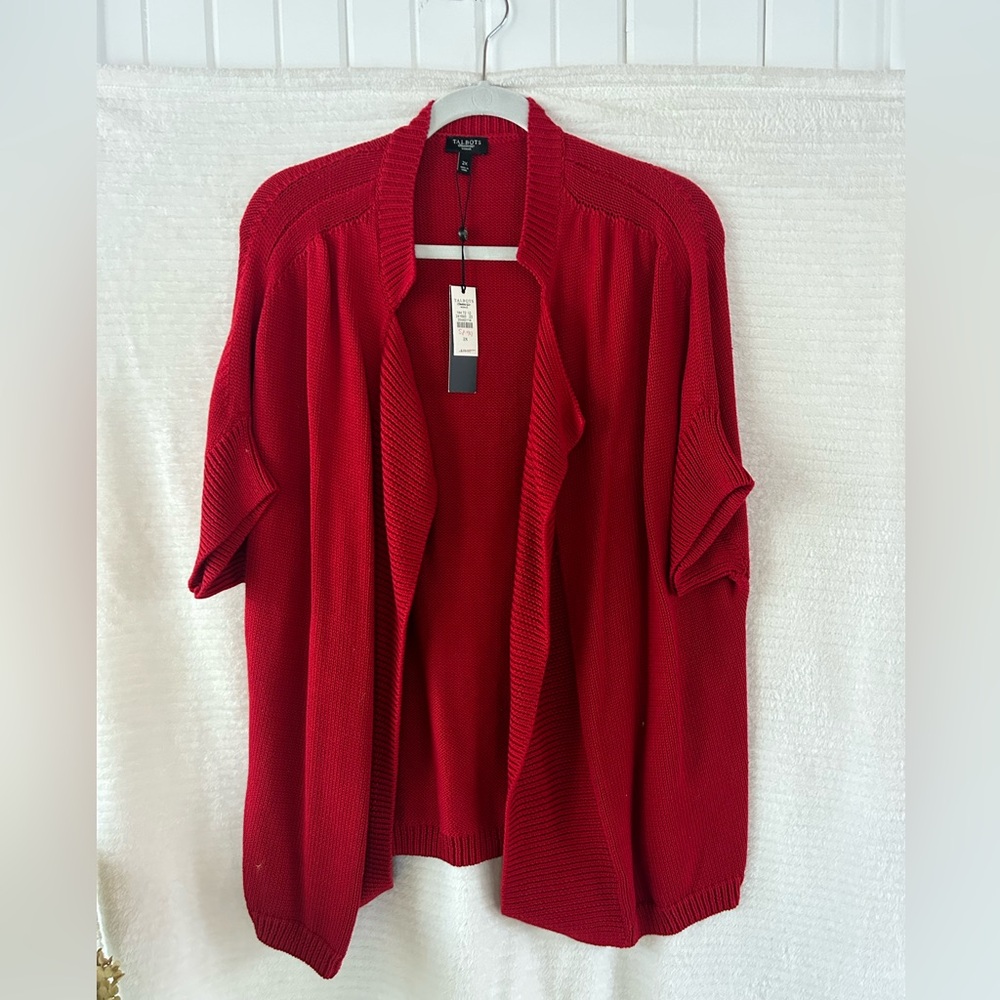 NWT Talbots Red Women's Cardigan